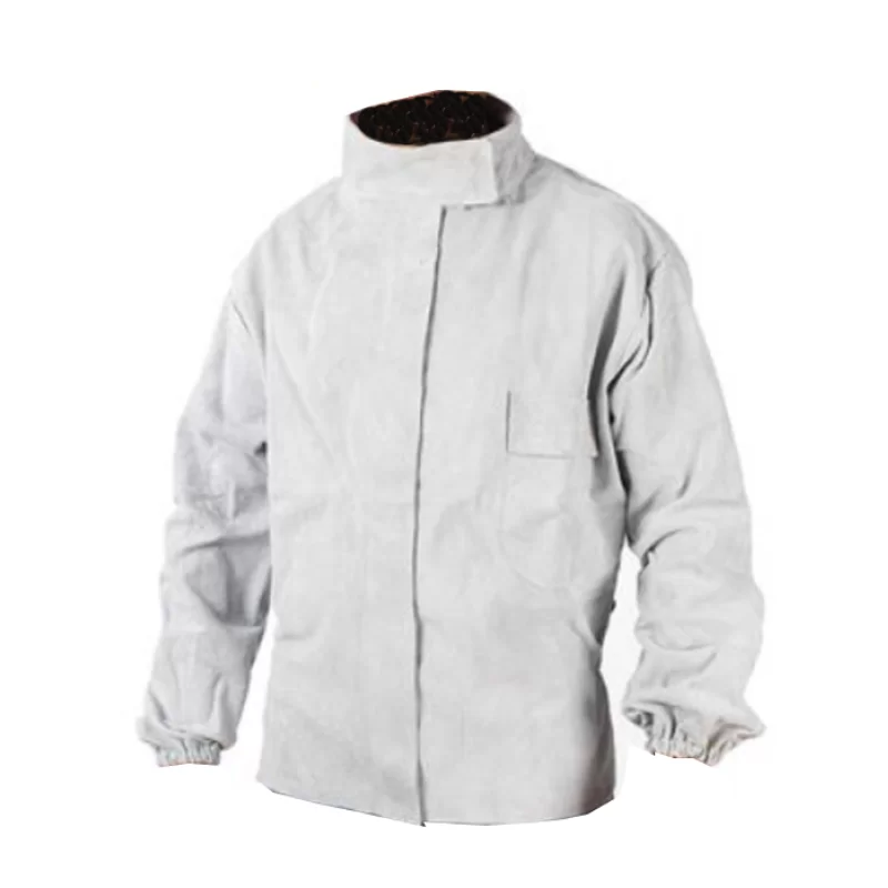 Veste de cuir croûte soudeur longueur 75 cm