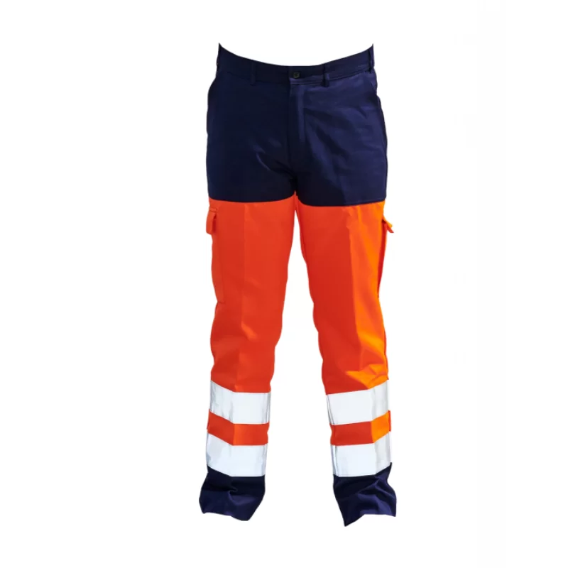 Pantalon haute visibilité Vision II - Marine et orange fluo