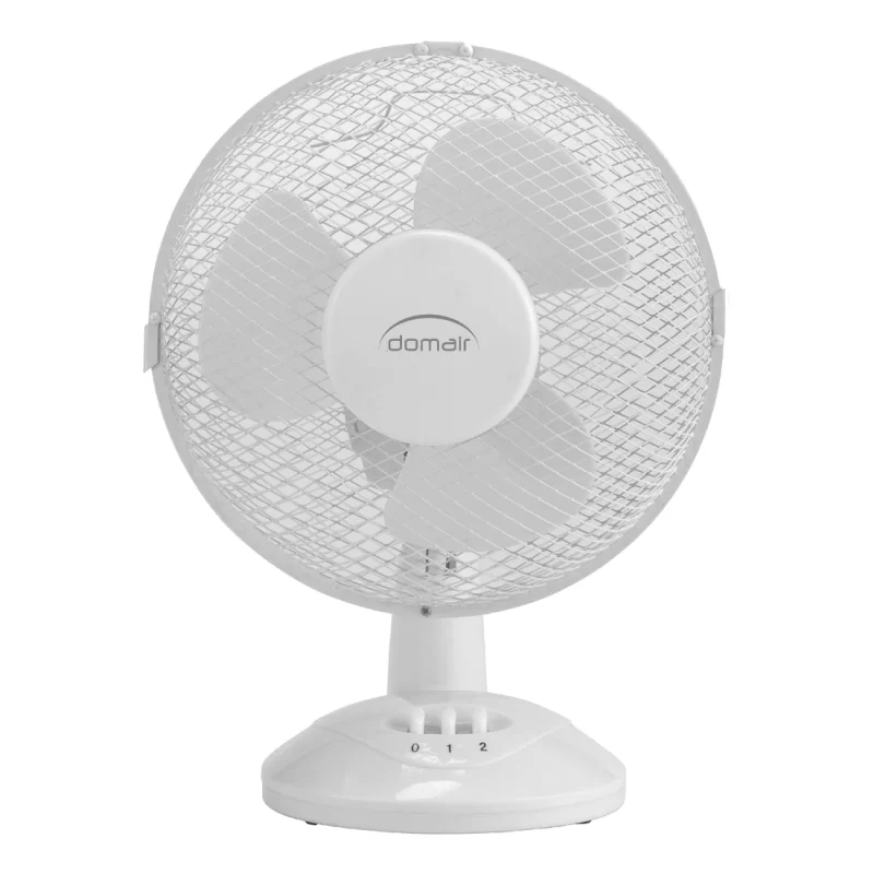 Ventilateur de table blanc inclinable Domair 23 cm - 35 W