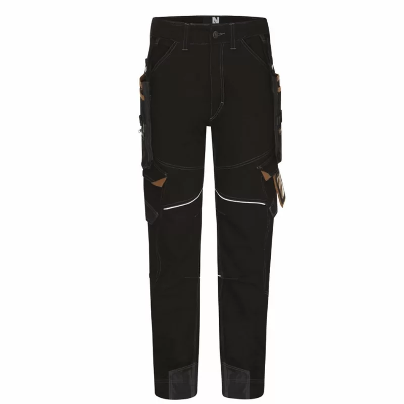 Pantalon de travail Vicente noir/camel