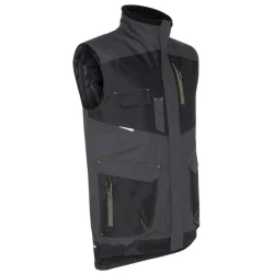 Gilet sans manche Ali North Ways déperlant 8 poches gris noir