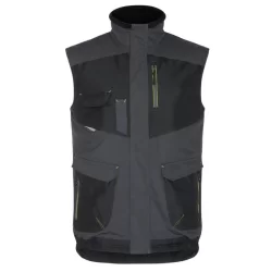 Gilet sans manche Ali North Ways déperlant 8 poches gris noir