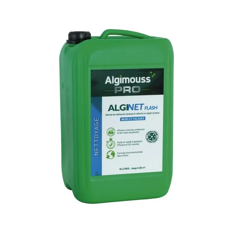 Nettoyant décrassant facade Alginet flash bidon de 10 litres