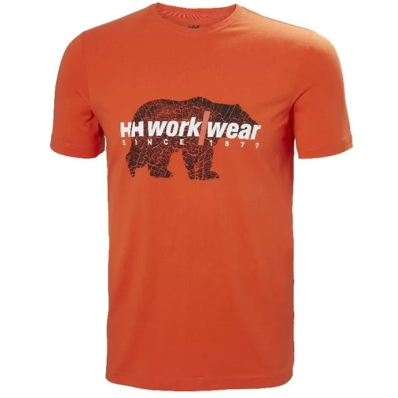 T-shirt logo Helly Hansen orange