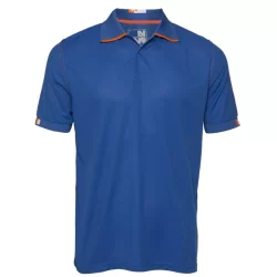 Polo BEVEN bleu/orange fluo