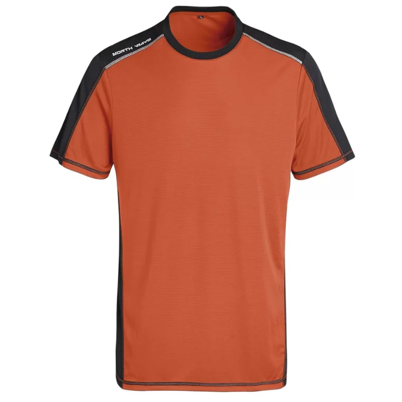 T-shirt sport North Ways Halley respirant anti-UV orange noir