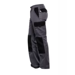 Pantalon Typon bicolore gris noir sans métal coton 60% polyester 40 %