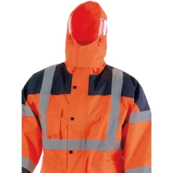 Ensemble de pluie Haute Visibilité Orange Fluo et Marine