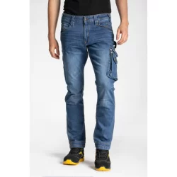 Jean de travail Rica Lewis Job stretch multi-poches coupe confort blue jean Stone