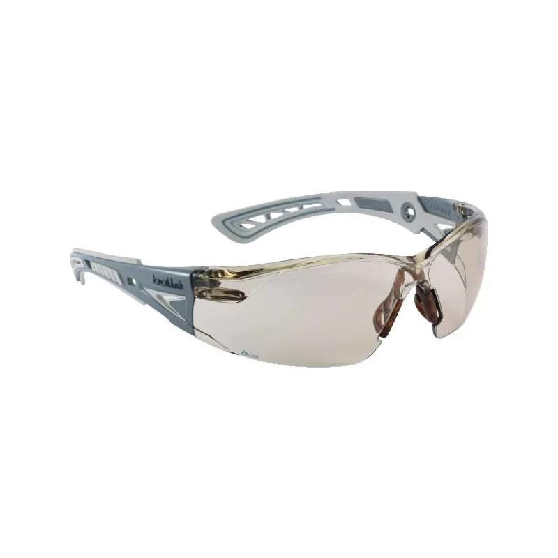 Lunette de sécurité RUSH+ Bollé brun traitement Platinium Gris