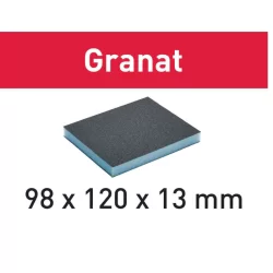 Éponge de ponçage Granat 98x120x13 mm boîte de 6