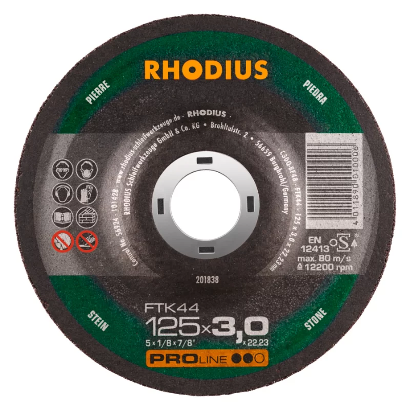 Disque à tronçonner pierre et métaux non ferreux FTK44 Rhodius