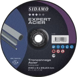 Disque à tronçonner Expert Acier centre bombé