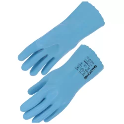 Gant latex naturel bleu tout enduit sans coton Interlock longueur 300mm