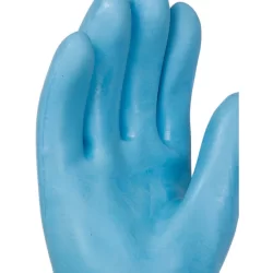 Gant latex naturel bleu tout enduit sans coton Interlock longueur 300mm