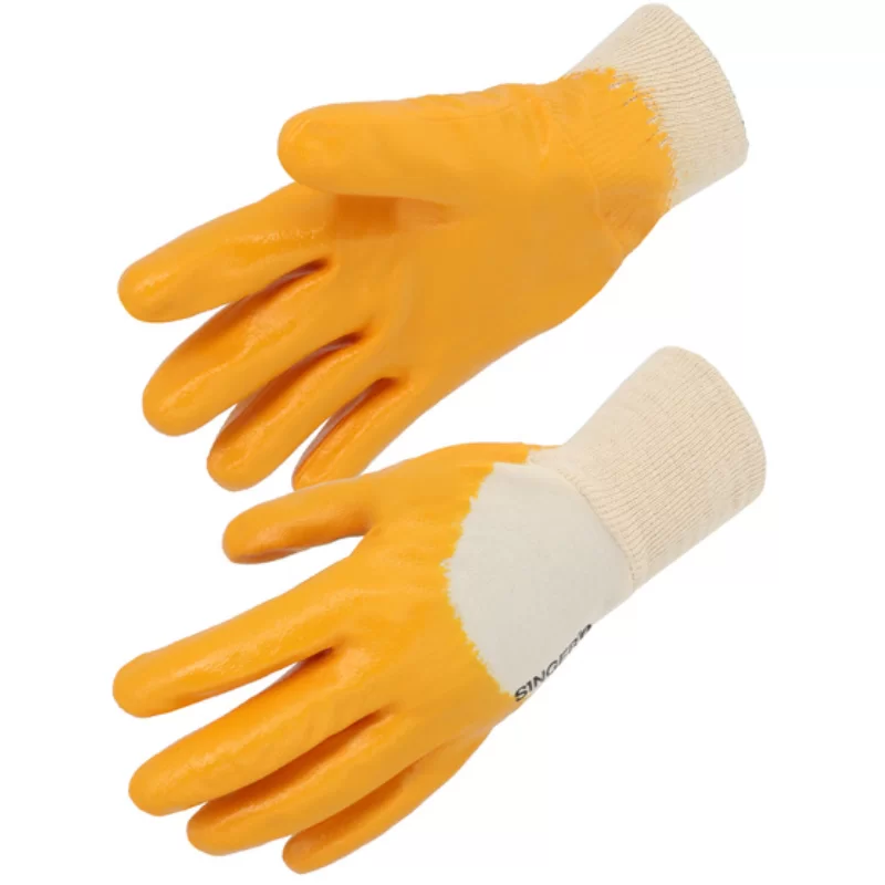 Gant nitrile jaune enduction ultra-légère