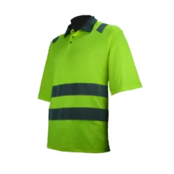 Polo haute visibilité classe 2 PBV 55% coton 45% polyester jaune fluorescent