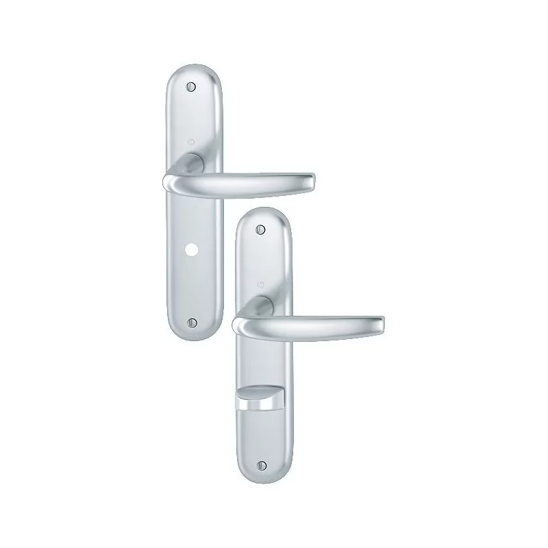 Poignée de porte Atlanta Hoppe porte 40-46 mm carré 7 mm Alu aspect argent