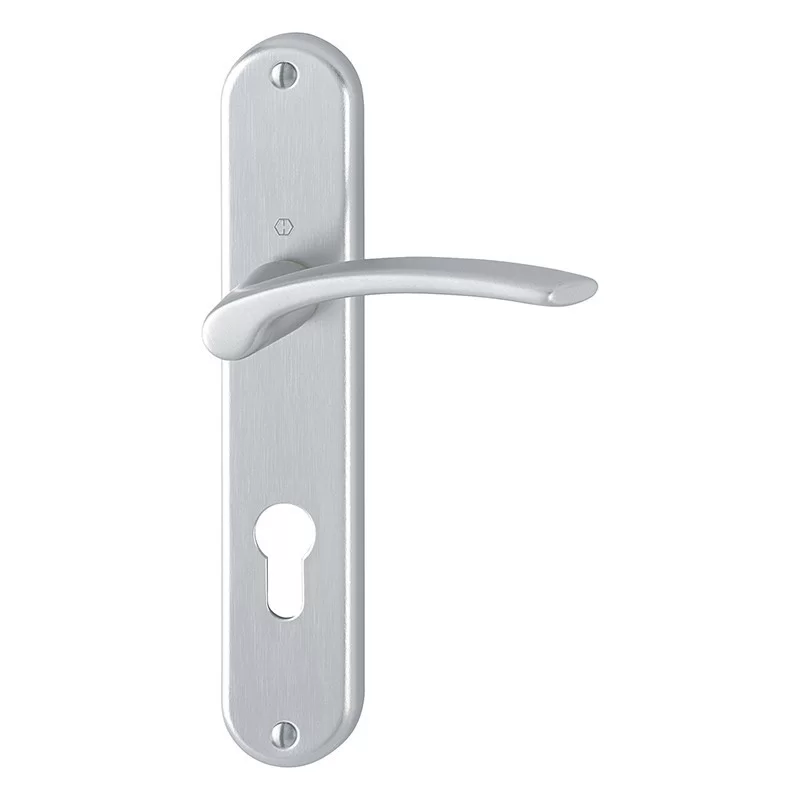 Poignée de porte Ibiza Hoppe aluminium chromé porte de 40 - 46 mm carré 7 mm