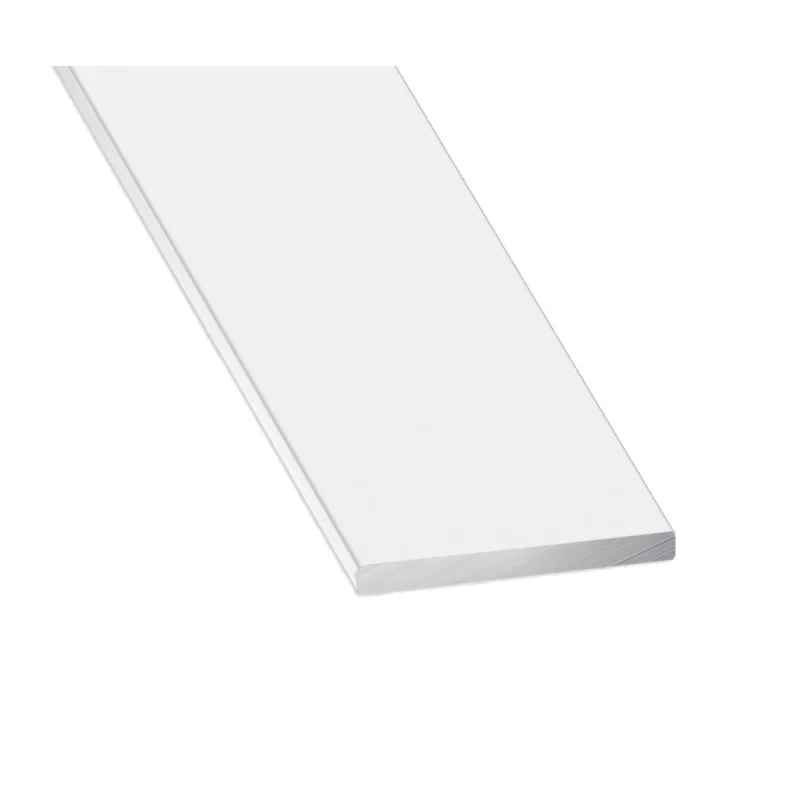 Profilé plat en aluminium laqué blanc