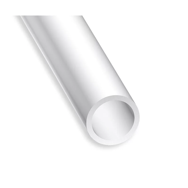 Tube rond creux en polyester et fibre de verre blanc - diamètre 8 mm - épaisseur 1.5 mm - longueur 1 m