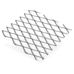 Grille métal déployé en aluminium brut avec mailles 16x8mm