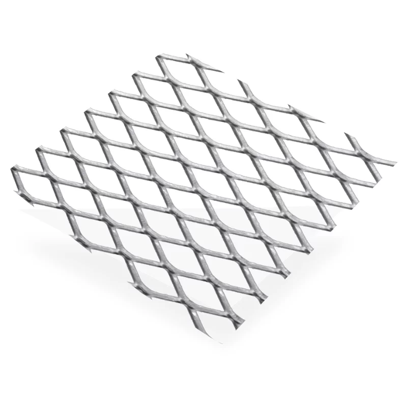 Grille métal déployé en aluminium brut avec mailles 16x8mm