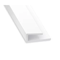 Profilé de finition PVC blanc pour panneaux - épaisseur 3.5 mm - longueur 1 mètre