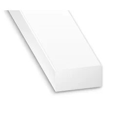 Profilé rectangulaire en PVC blanc - largeur 10 mm - hauteur 4 mm - longueur 1 mètre