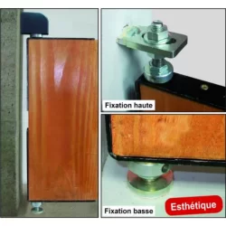 Pivot de portail fixation à la resine