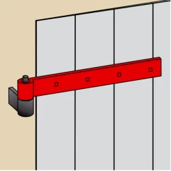 Penture droite percée Torbel acier zingué blanc 35 x 5 mm gond 14 mm