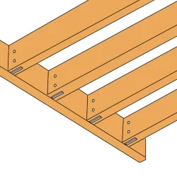 Etrier à âme intérieure profondeur 130 mm épaisseur 2 mm