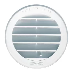 Grille de ventilation ronde à encastrer avec moustiquaire Blanc