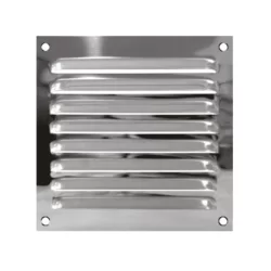 Grille d'aération à persiennes Intérieur ou extérieur Inox Autogyre