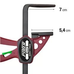 Serre-joint rapide Piher Mini Quick T-Track saillie 7 cm