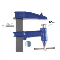 Serre joint à pompe type F saillie 120 mm