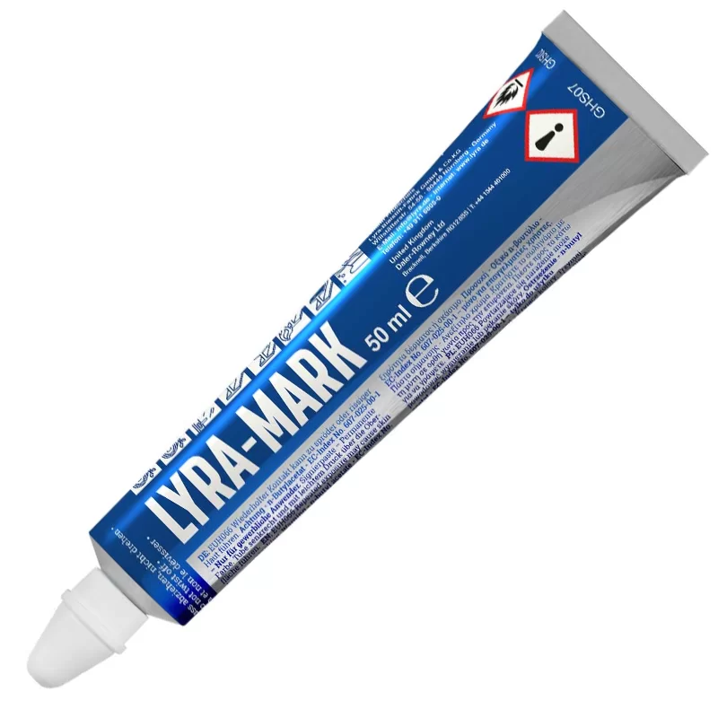 Tube marqueur permanent à bille indélébile Lyra Mark 50ml