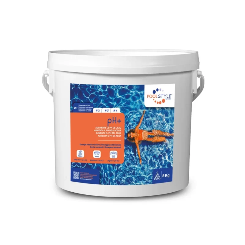 Traitement pH Plus en poudre - Équilibrage et augmentation pH - Dissolution rapide - Pot de 1 kg