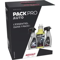 Pack de nettoyants pour voiture Aexalt contenant All Cleaner, Jantaex et Brillaex