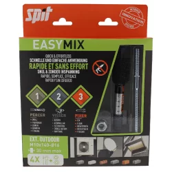 Cheville mécano-chimique Spit Easymix charge moyenne et lourde en extérieur - M10x140 mm - blister de 4