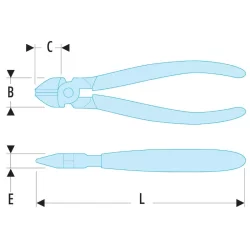 Pince coupante diagonale Facom pour électronique