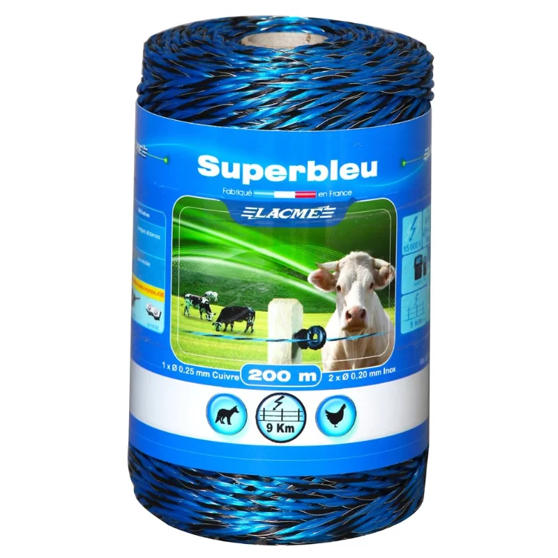 Fil conducteur Lacmé haute conductivité Superbleu 3 brins