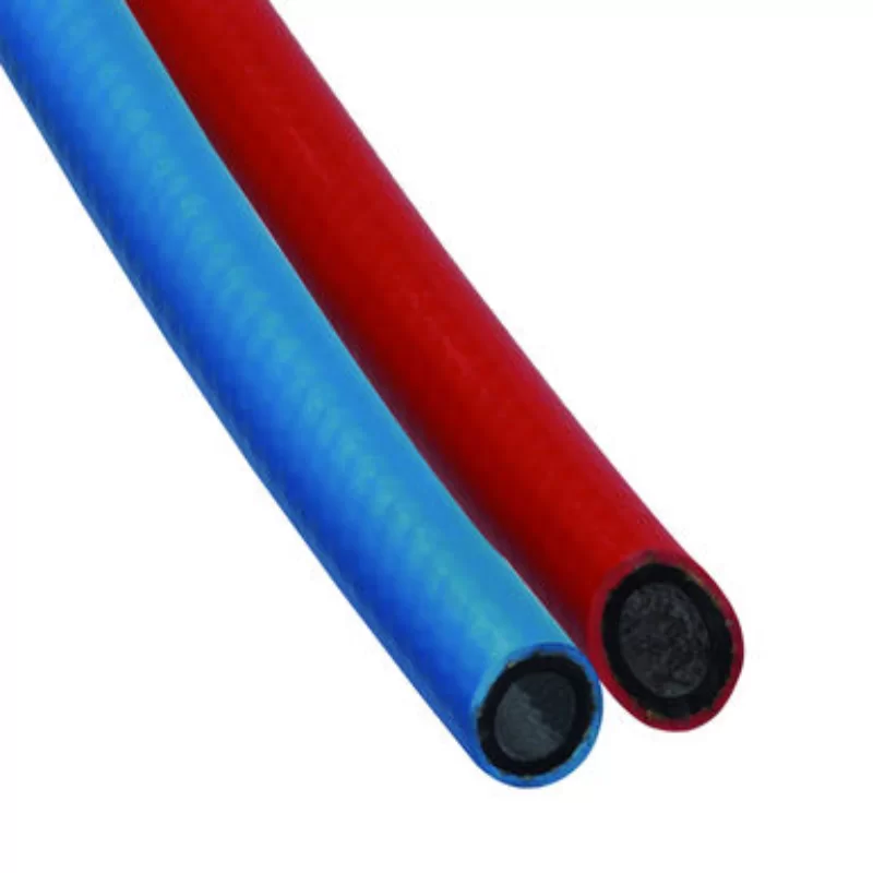 Tuyau de soudure Alfasoud double conduit bleu et rouge