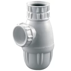 Siphon de lavabo réglable en hauteur plastique blanc