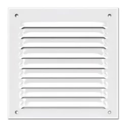 Grille de ventilation à persienne avec moustiquaire aluminium