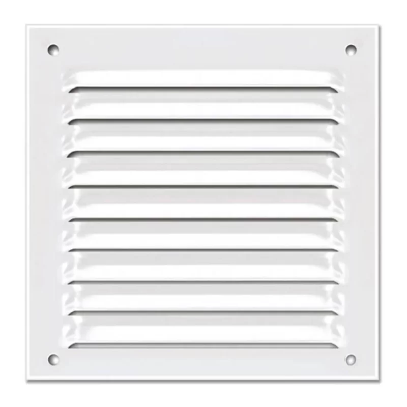 Grille de ventilation à persienne avec moustiquaire aluminium