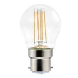 Ampoule LED sphérique à filaments Sylvania Retro 4,5 W 470 lumens B22 2700 K blanc chaud