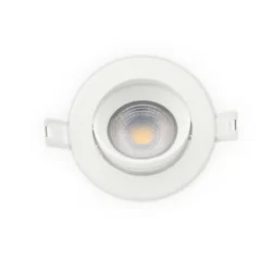 Spot LED encastrable 5W tête inclinable A+ finition blanc