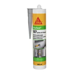 Mastic acrylique spécial façade joints et fissures SikaSeal 107 cartouche de 300ml