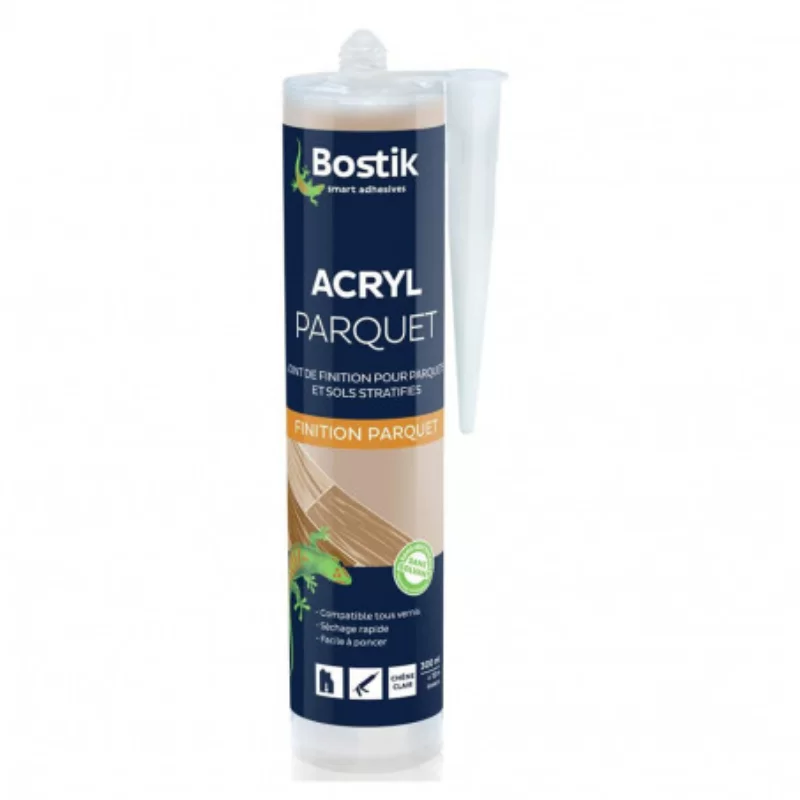 Mastic acrylique joint finition parquets sols stratifiés Bostik cartouche 300ml